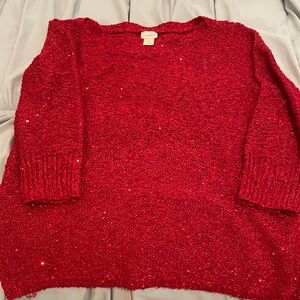 Chico's Vibrant Red Women's Sweater